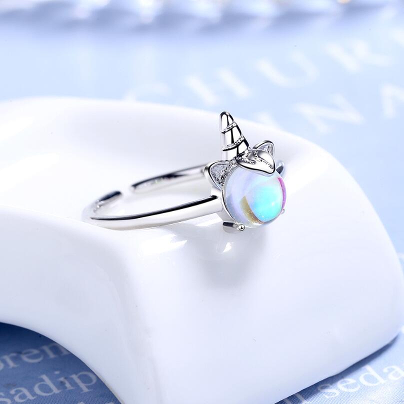 Sterling Silver Unicorn Ring glossy-too