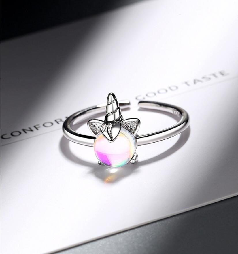 Sterling Silver Unicorn Ring glossy-too