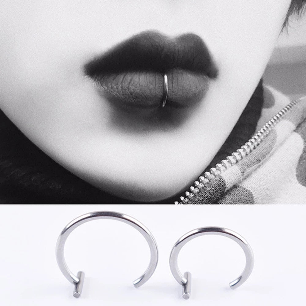 Titanium Lip Cuff glossy-too
