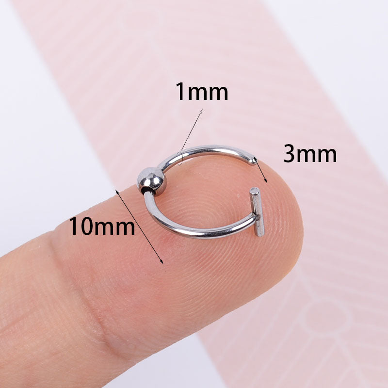 Titanium Lip Cuff glossy-too