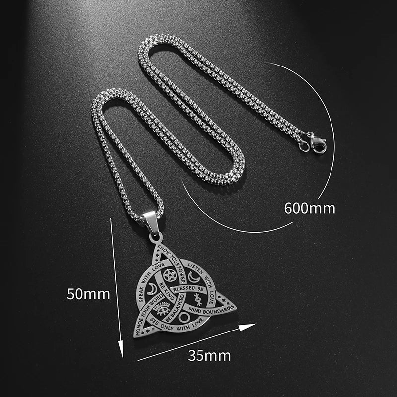 Celtic Odin Trinity Knot Alphabet Pendant Necklace for Men – Viking Norse Amulet