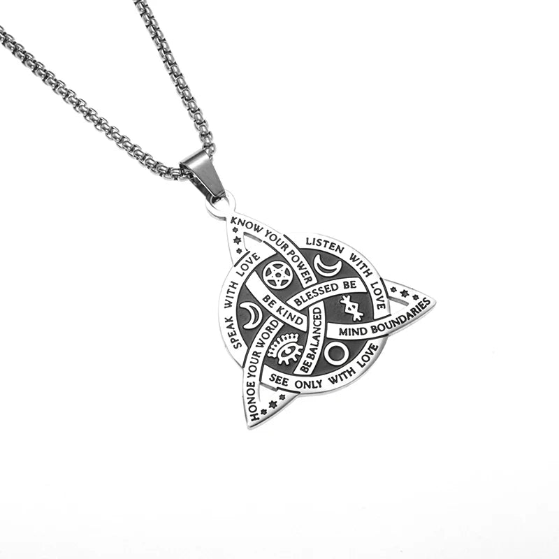 Celtic Odin Trinity Knot Alphabet Pendant Necklace for Men – Viking Norse Amulet