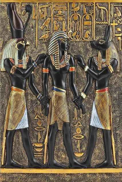 Egyptian Pharaoh and Anubis Art Print