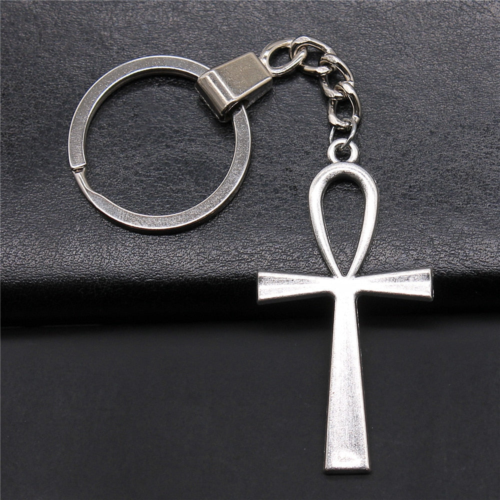 Vintage Egyptian Ankh Charm Keychains Glossy-Too