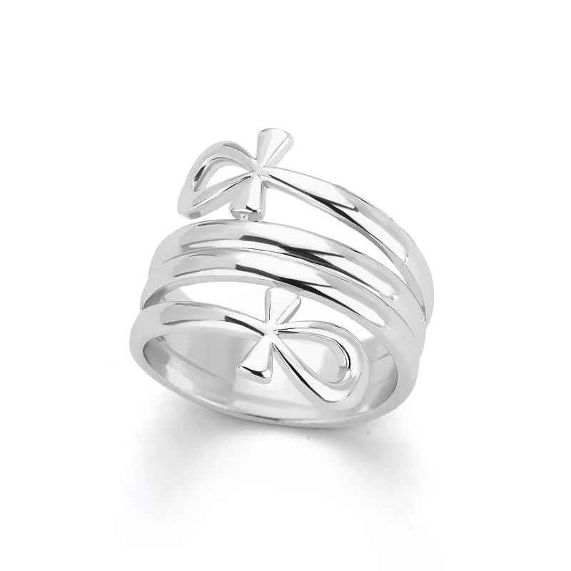 Egyptian Double Coil Ring - Ancient symbolic design in a unique ring. ankhsilver