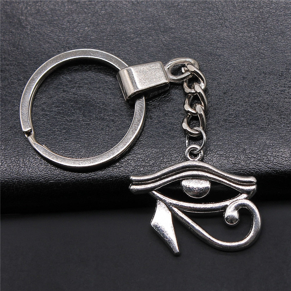 Vintage Egyptian Eye Of Horus Charm Keychains Glossy-Too