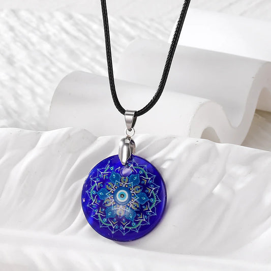 Boho Flower Evil Eye Necklace