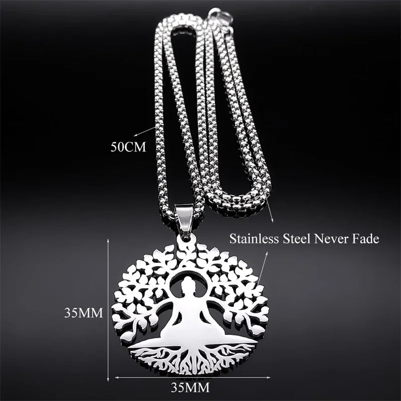 Golden Lotus Pendant Necklace