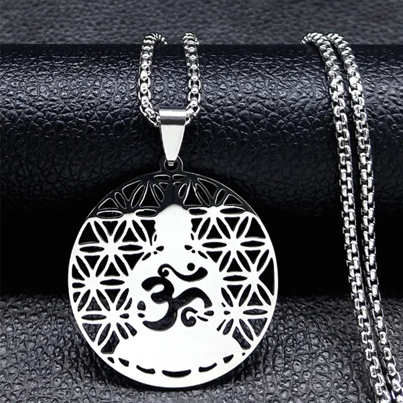 Golden Lotus Pendant Necklace