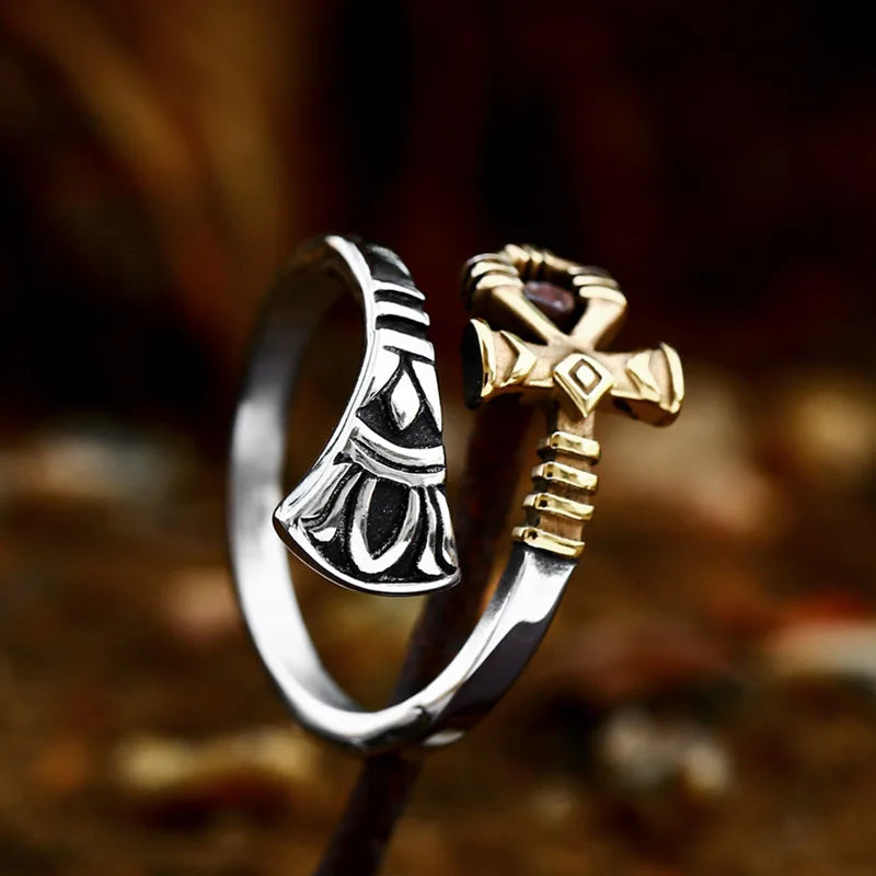 Two-Toned Ankh Ring