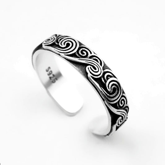 Handcrafted Bohemian Flower Ring with intricate floral design, perfect for free-spirited individuals. Glossy-Too