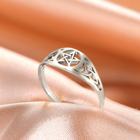 Celtic Irish Knot Star Ring Glossy-Too