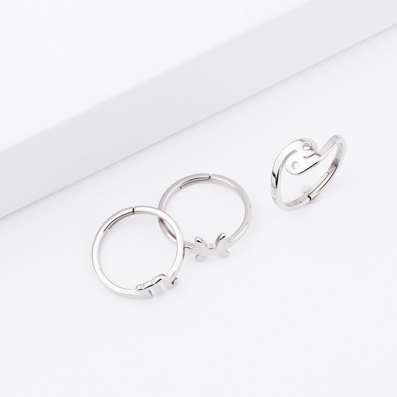 Adjustable Zodiac Rings for Women