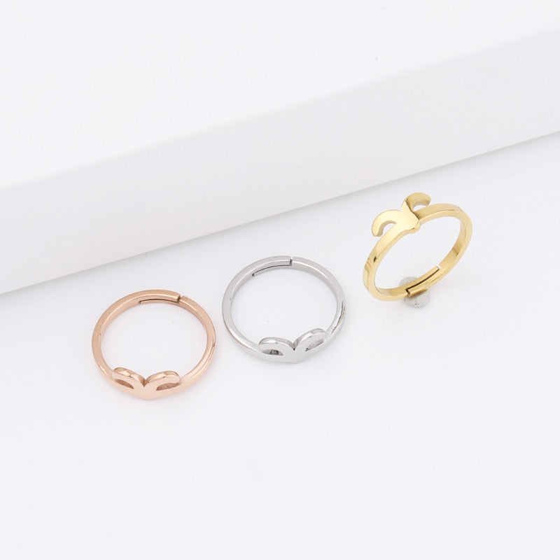 Adjustable Zodiac Rings for Women