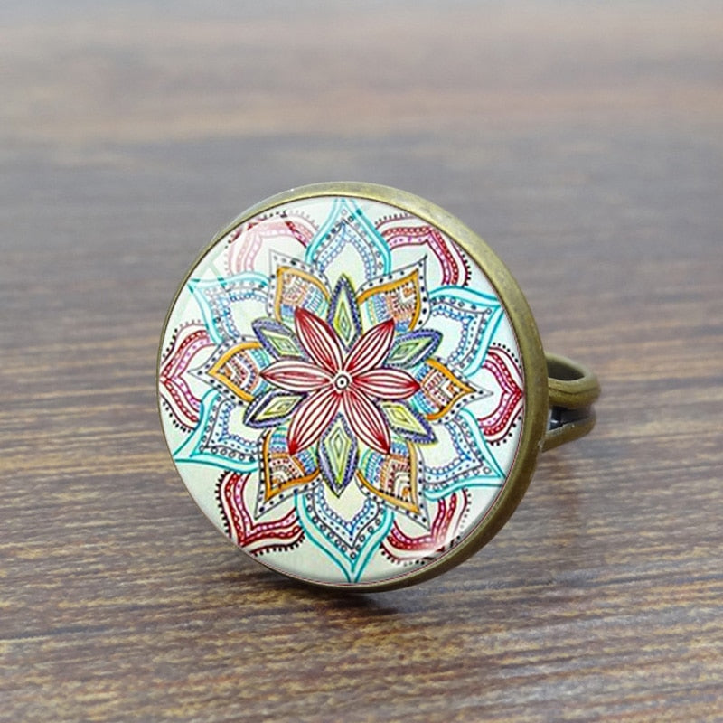 Women's Chakra Mandala Ring  Glossy-Too