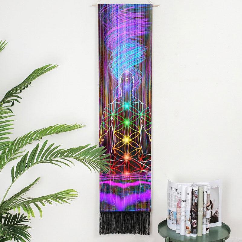 chakras map wall hanging decor tapestry