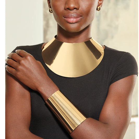 golden african choker necklace bracelet