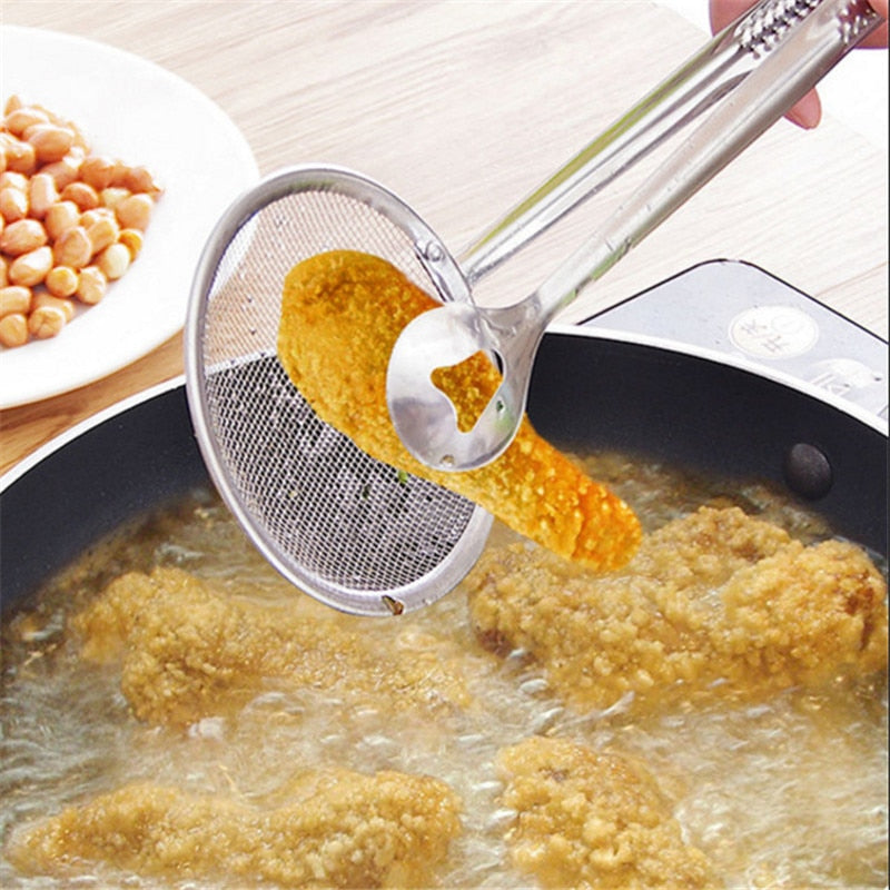 Stainless Steel Fried Food Tong/Scoop 