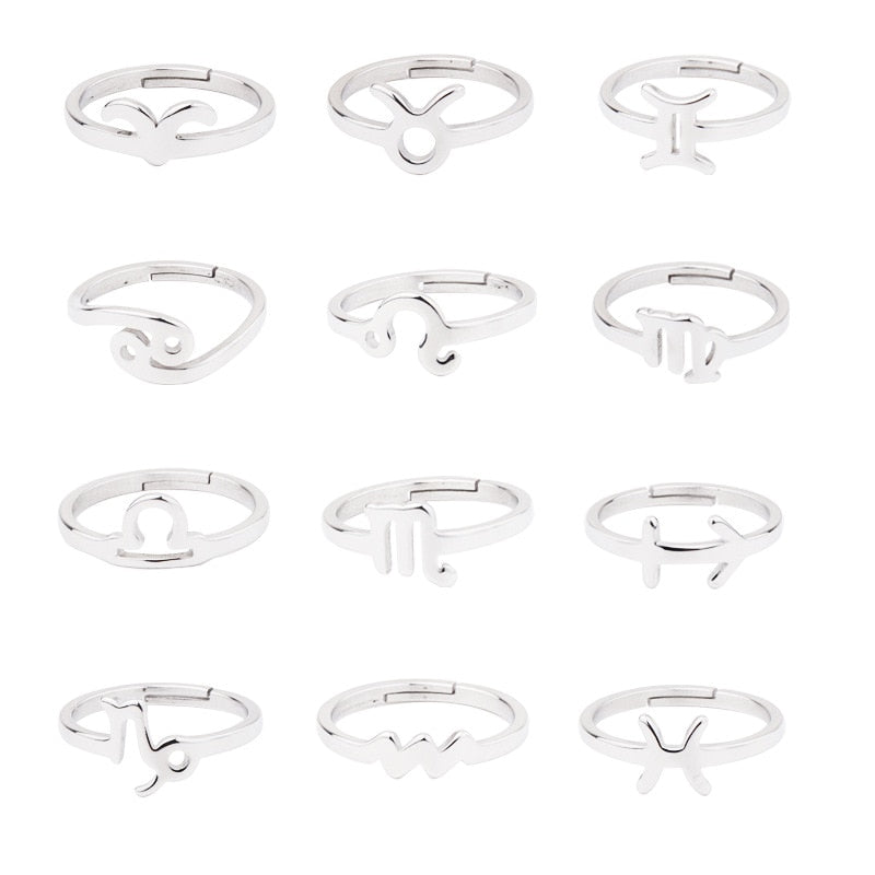 Adjustable Zodiac Rings for Women