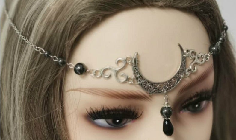 wicca triskele lunar Goddess Chain Headdress