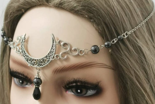 wicca triskele lunar Goddess Chain Headdress