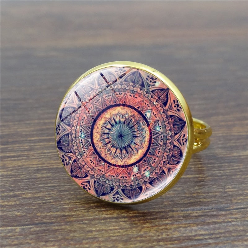 Women's Chakra Mandala Ring  Glossy-Too