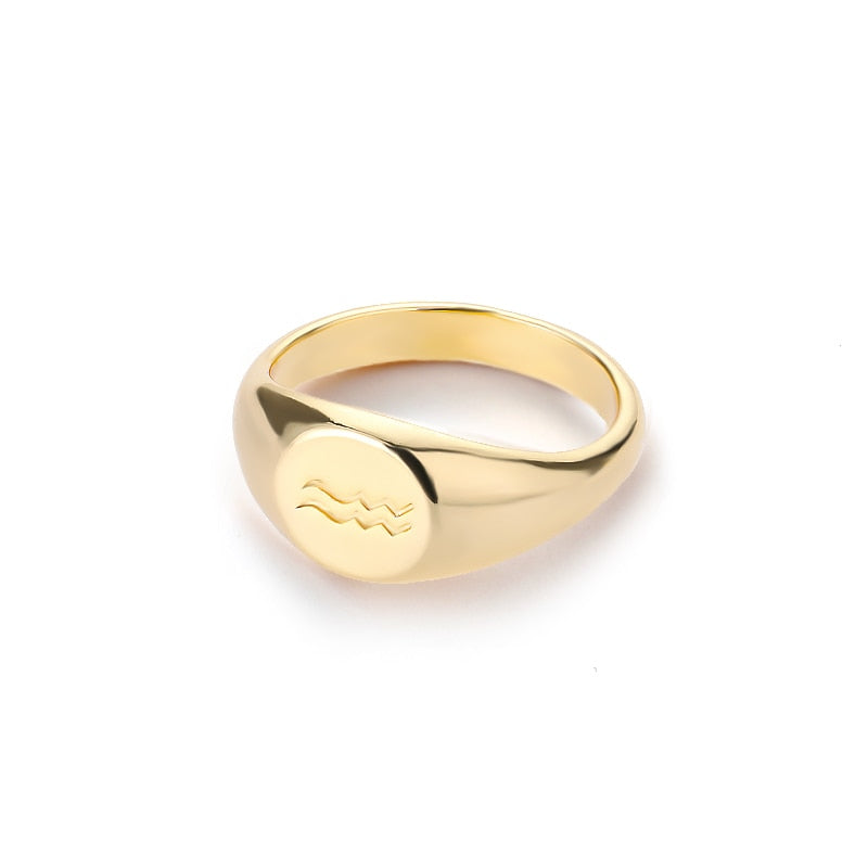 Zodiac Fashion Band Ring