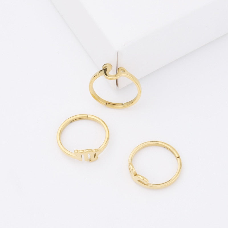 Adjustable Zodiac Rings for Women