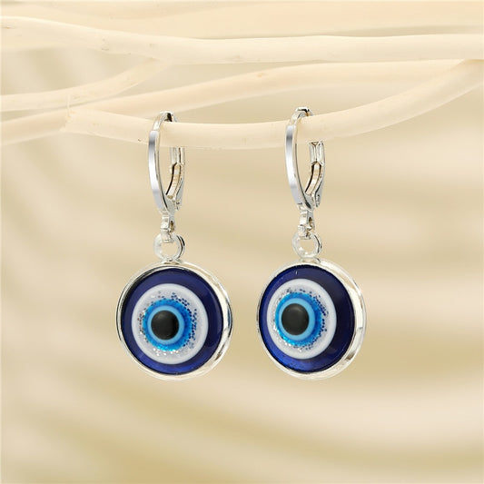 Blinged Turkish Evil Eye Earrings - Spiritual, healing, and protective earrings rooted in metaphysical symbolism.
