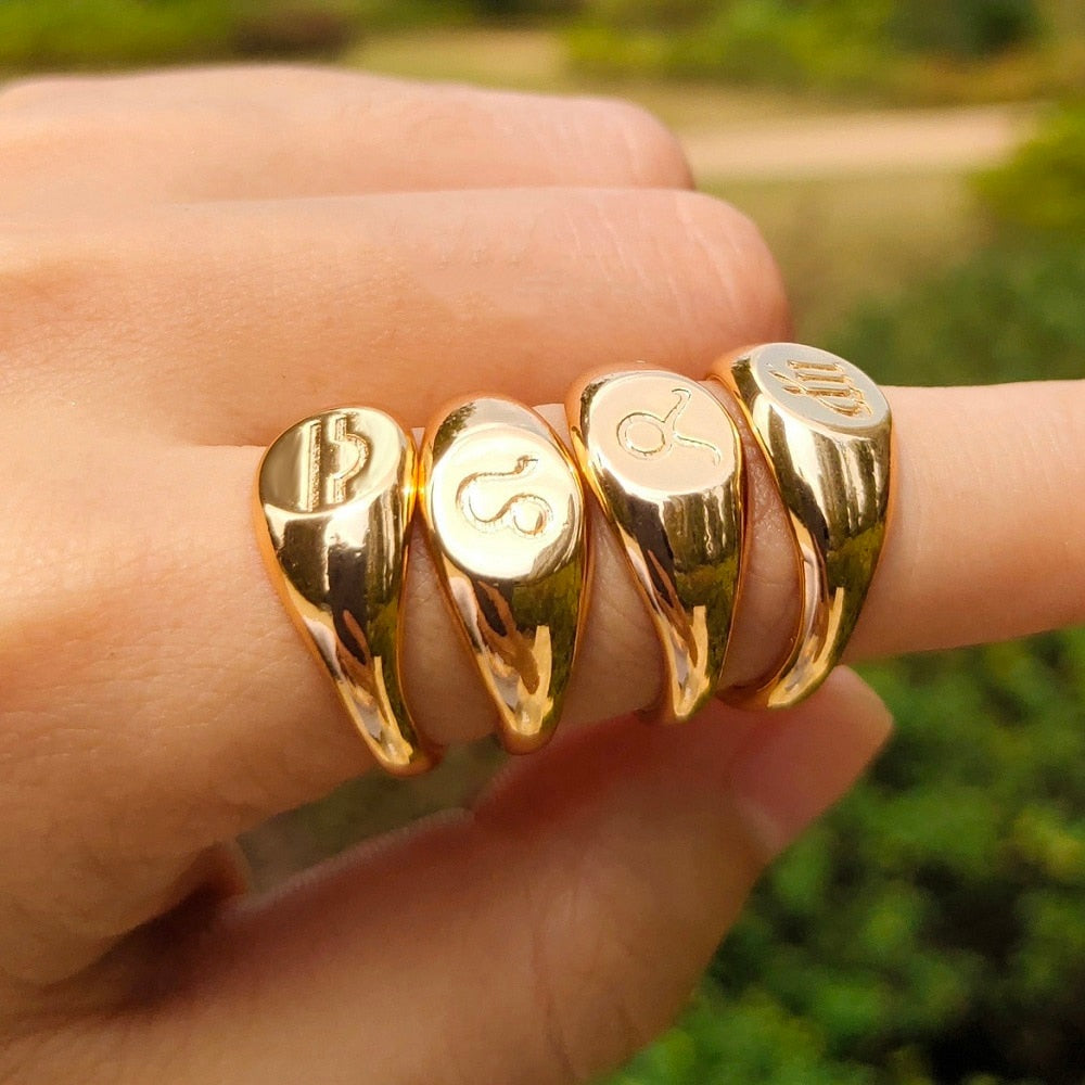 Zodiac Fashion Band Ring