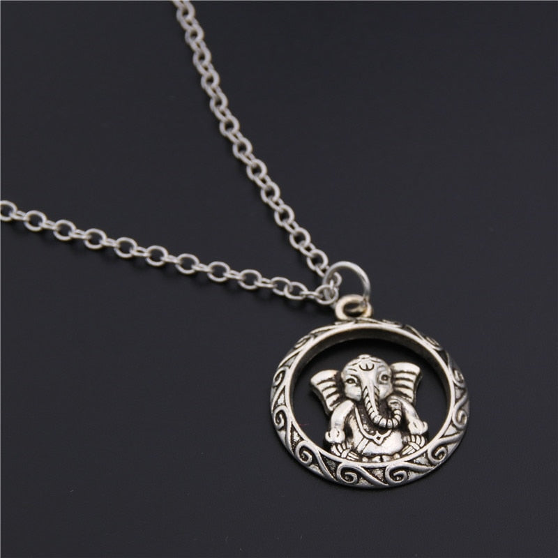 Ganesha Buddha Pendant Necklace Glossy-Too