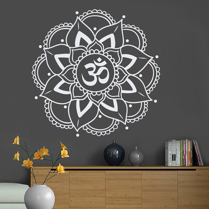 Metaphysical hindu mandala wall sticker glossy-too