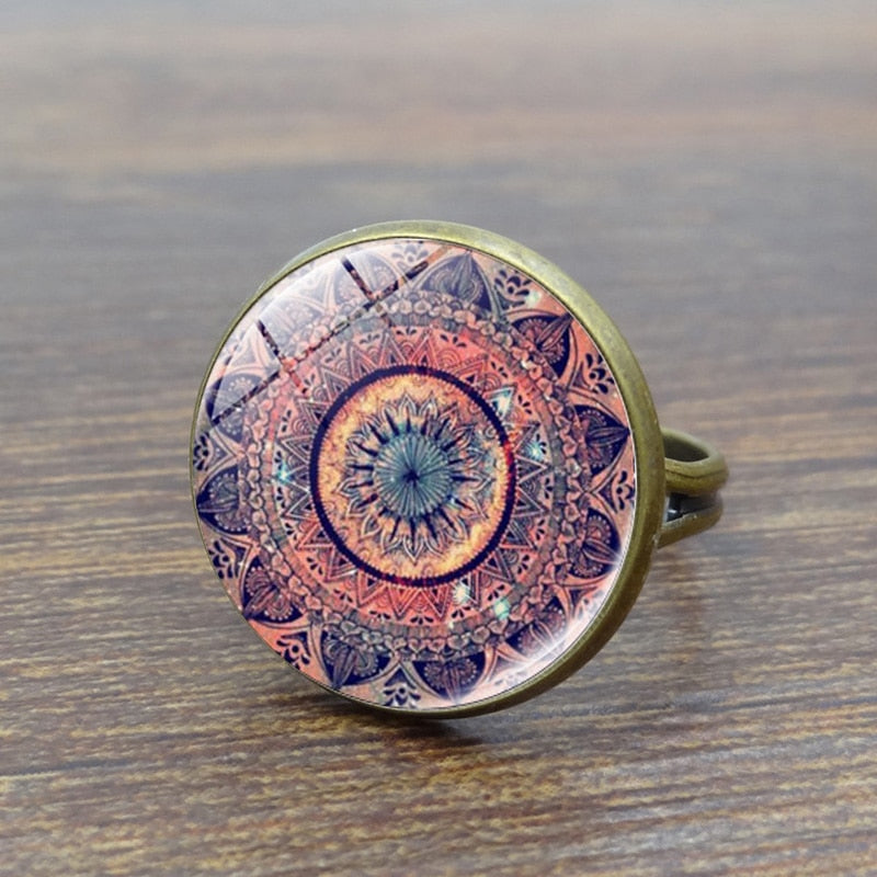 Women's Chakra Mandala Ring  Glossy-Too