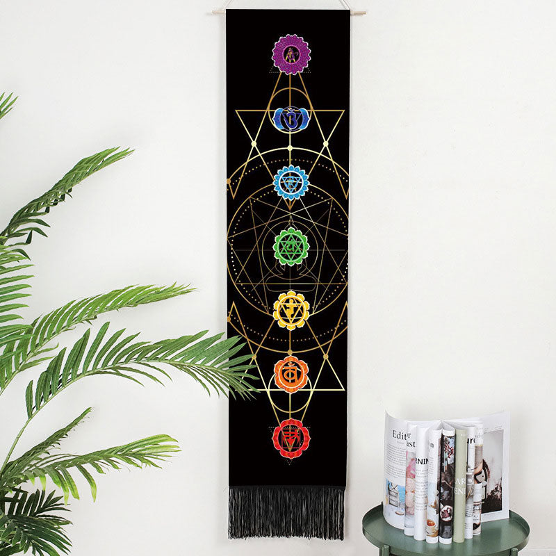 chakras map wall hanging decor tapestry