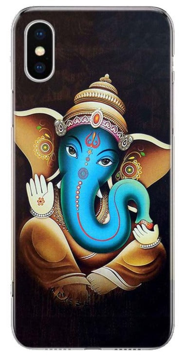 Ganesha Hindu God iPhone Case Glossy-Too