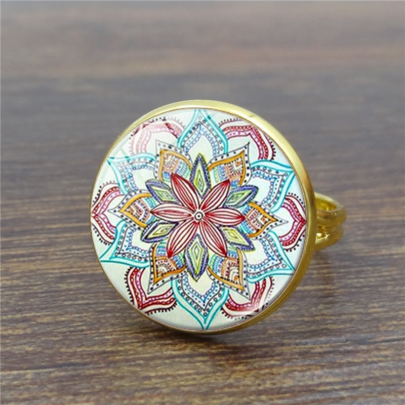 Women's Chakra Mandala Ring  Glossy-Too