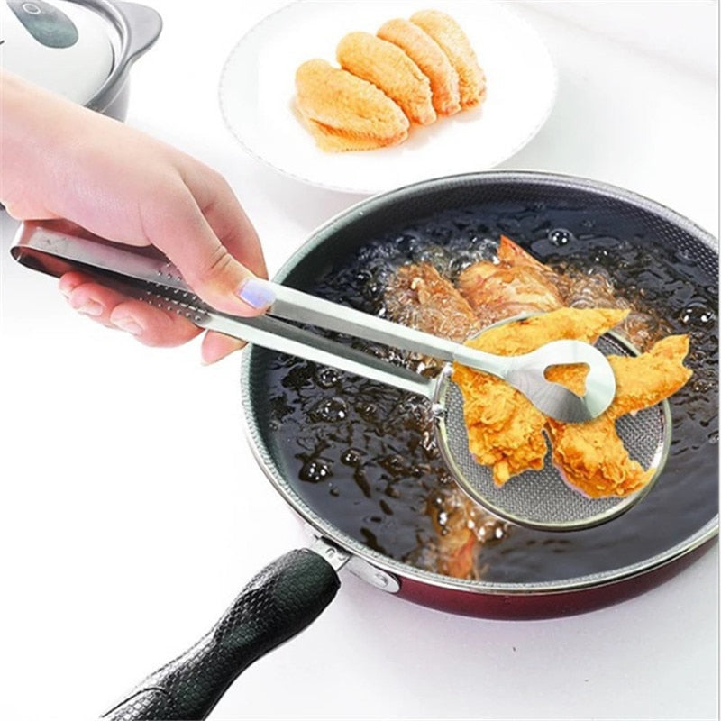 Stainless Steel Fried Food Tong/Scoop 