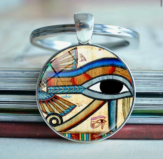 Egyptian Eye of Ra Keychain - Symbol of Protection and Power | Glossy-Too