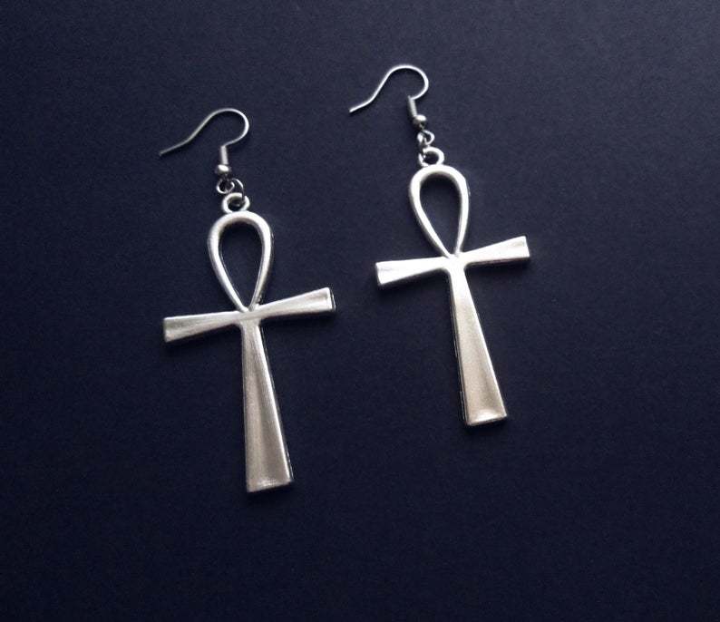 Key Of Life Earrings - Symbolic Egyptian jewelry for elegance and significance.Glossy-Too