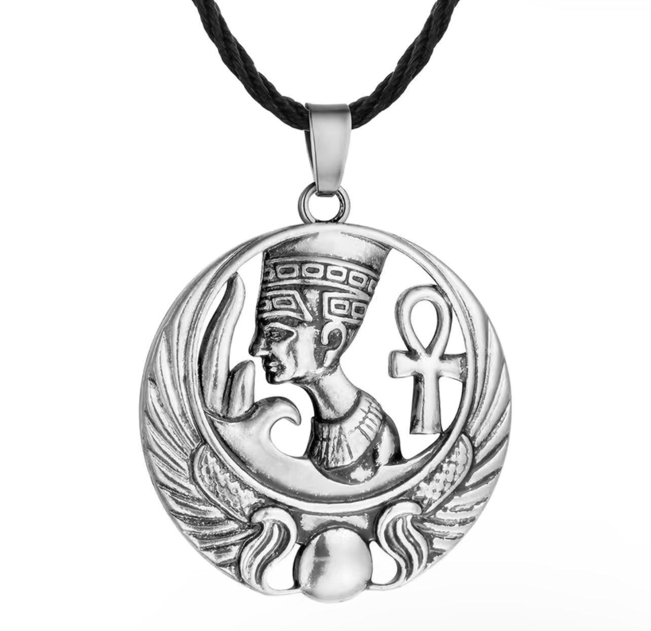 Nefertiti - Ankh Pendant Necklace - Symbolic representation of elegance and Egyptian heritage. glossy-too