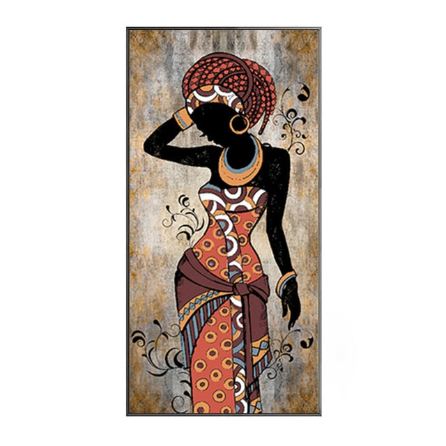 African Goddess Canvas Print - Cultural Ethnic Beauty Artwork