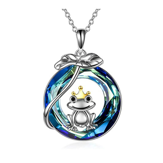 Crystal Frog Prince Necklace Glossy-Too