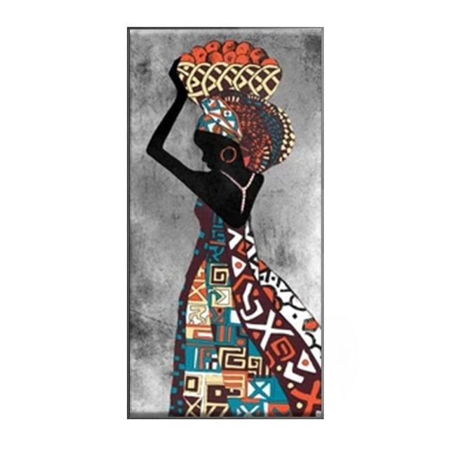 African Woman Canvas Print - Cultural Elegance Artwork