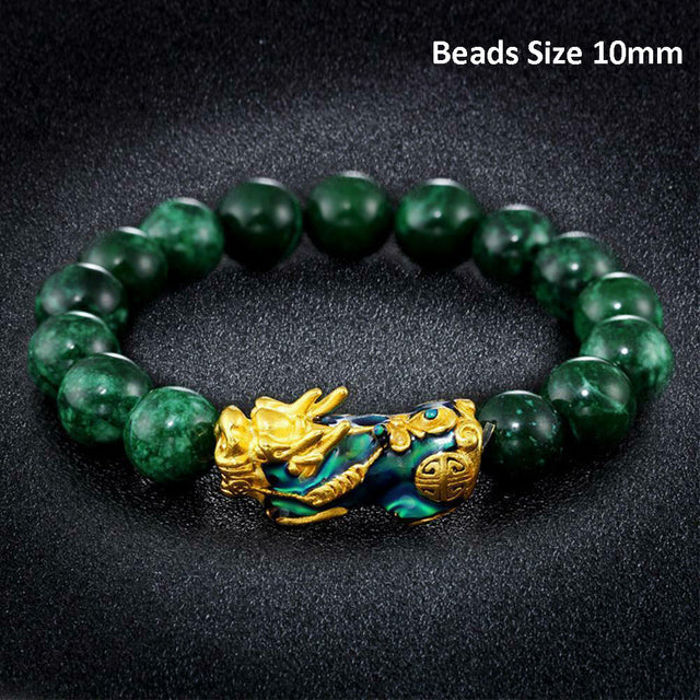 Obsidian Wealth Bracelet green