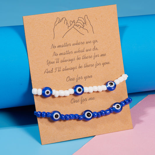 Turkish Blue Eye Bracelet Sets - Spiritual protection, healing energies, and symbolic defense in a collection of bracelets.xac