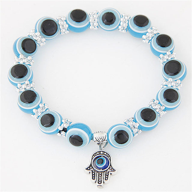 Turkish Hand of Fatima Bracelet - Symbol of protective charm.