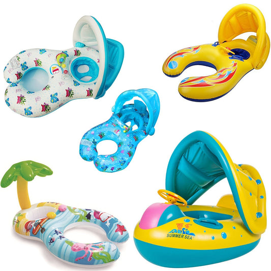 Baby Inflatable Pool Float with Sunshade Glossy-too
