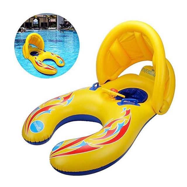 Baby Inflatable Pool Float with Sunshade Glossy-too